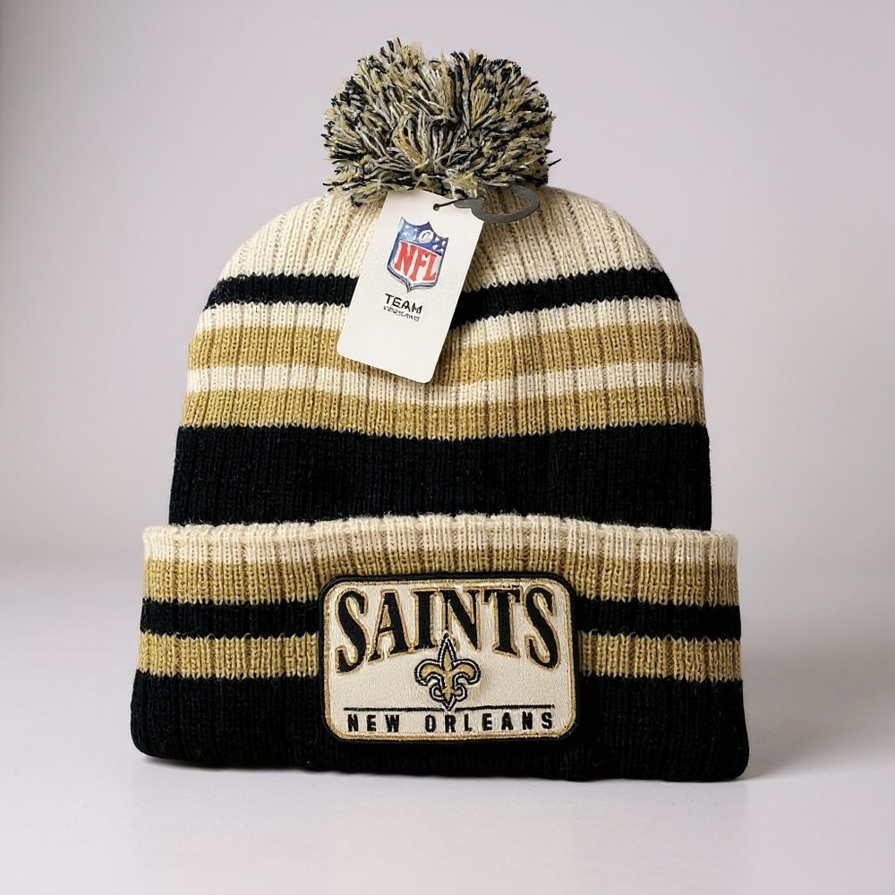 New Orleans Saints NFL Team Beanie Pom Winter Knit Hat